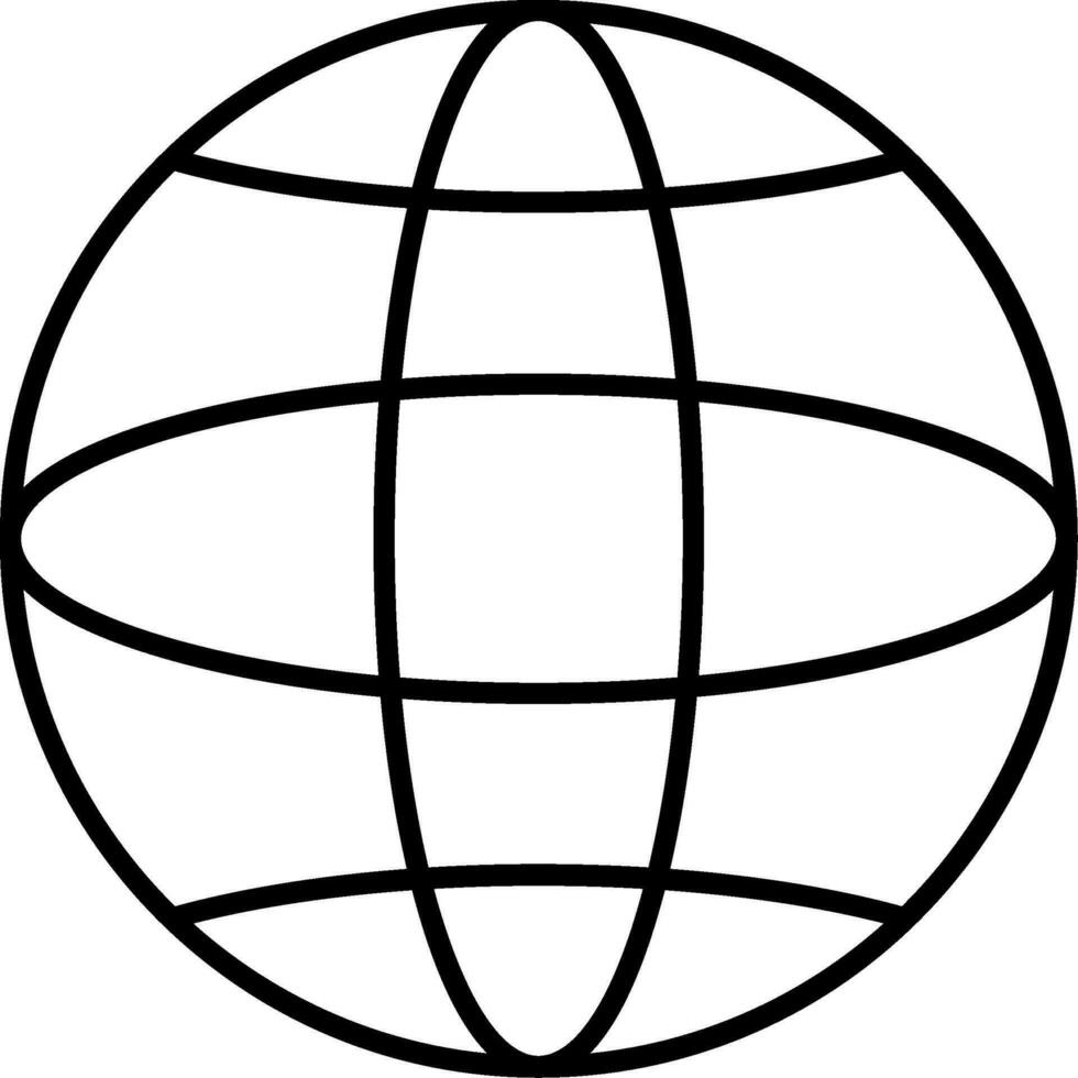 Global Line Icon vector