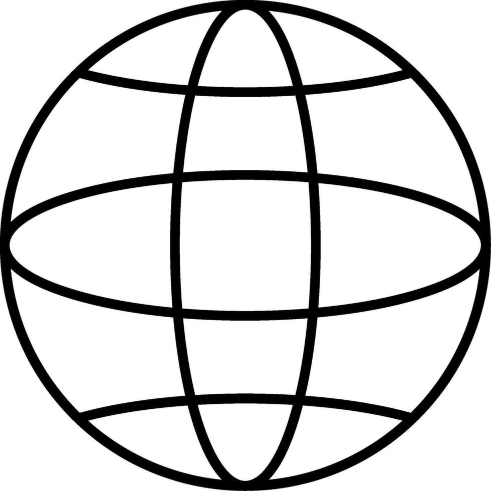 Global Line Icon vector