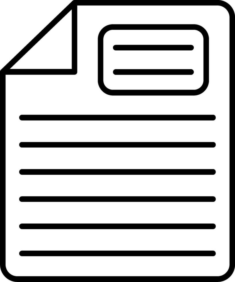 Note Line Icon vector