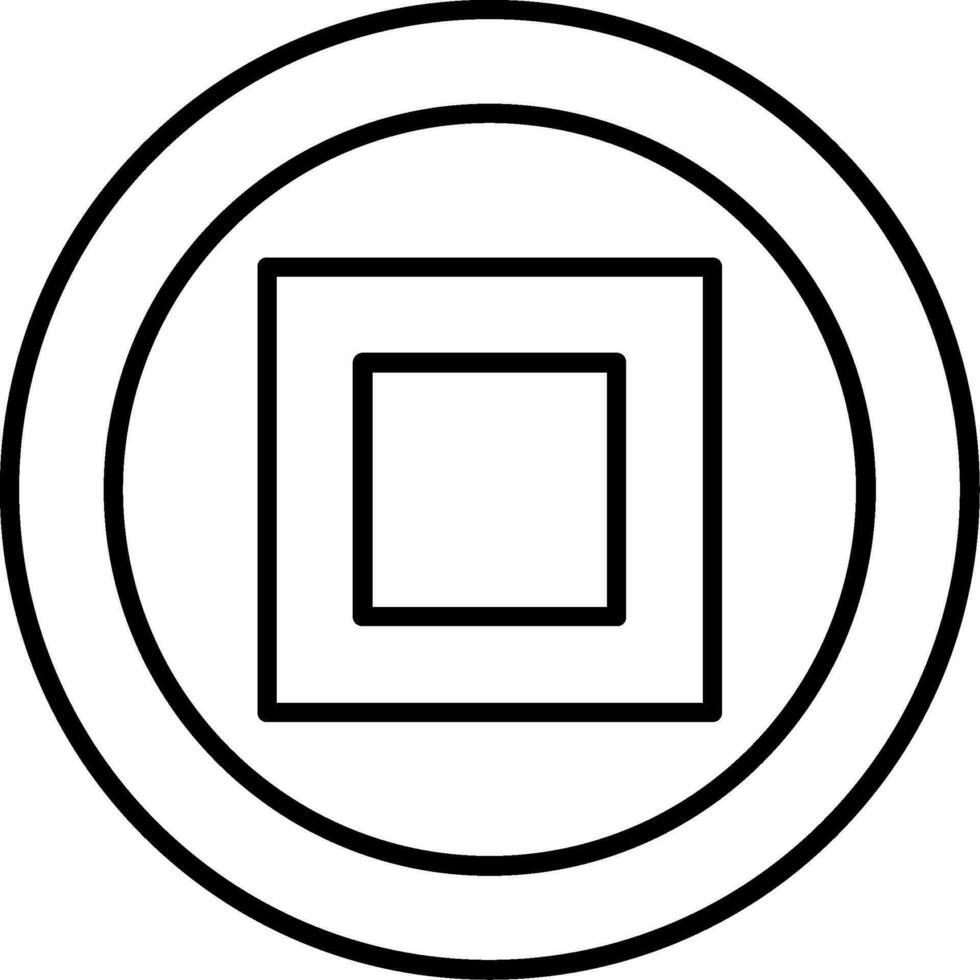 Stop Line Icon vector