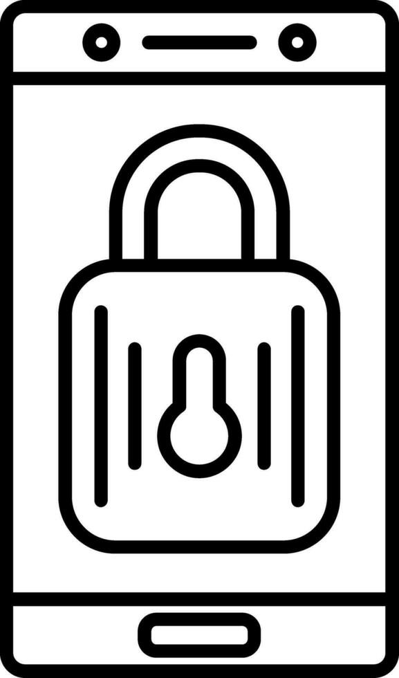 Lock Line Icon vector
