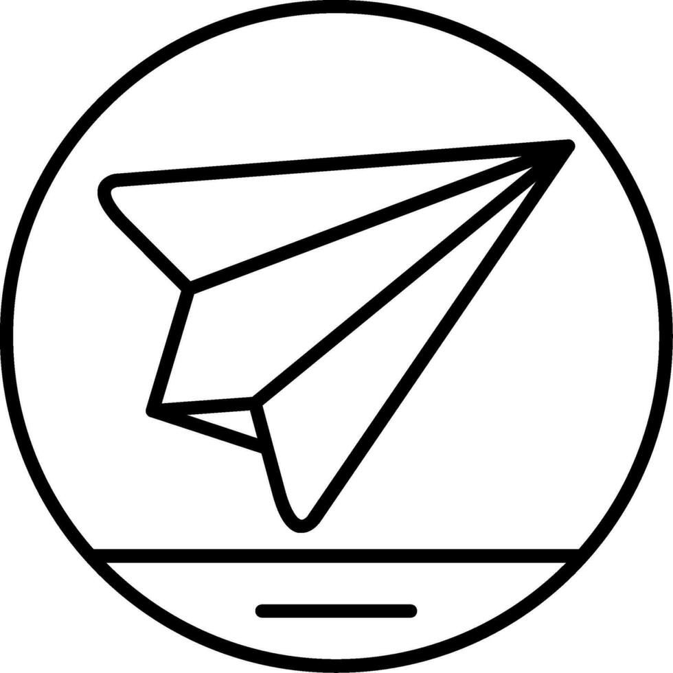 Paper Plane Line Icon vector