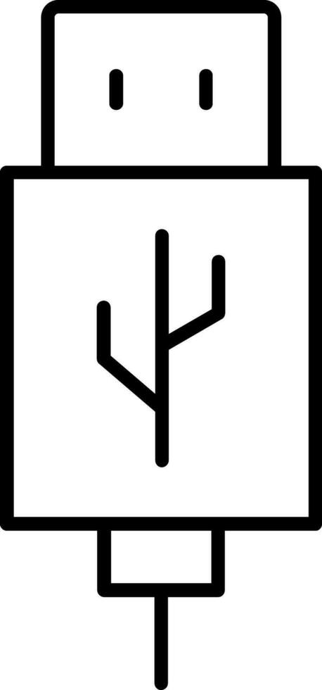 Usb Line Icon vector