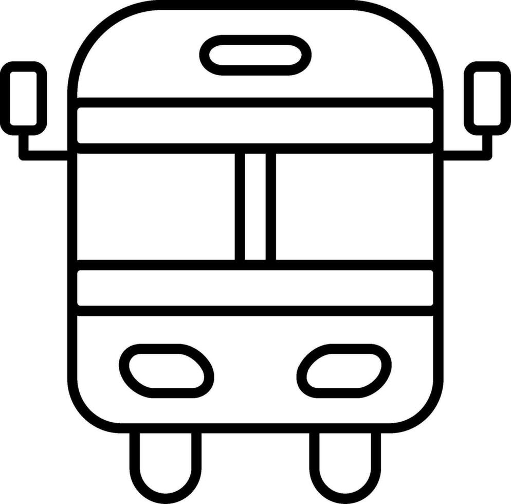School Bus Line Icon vector