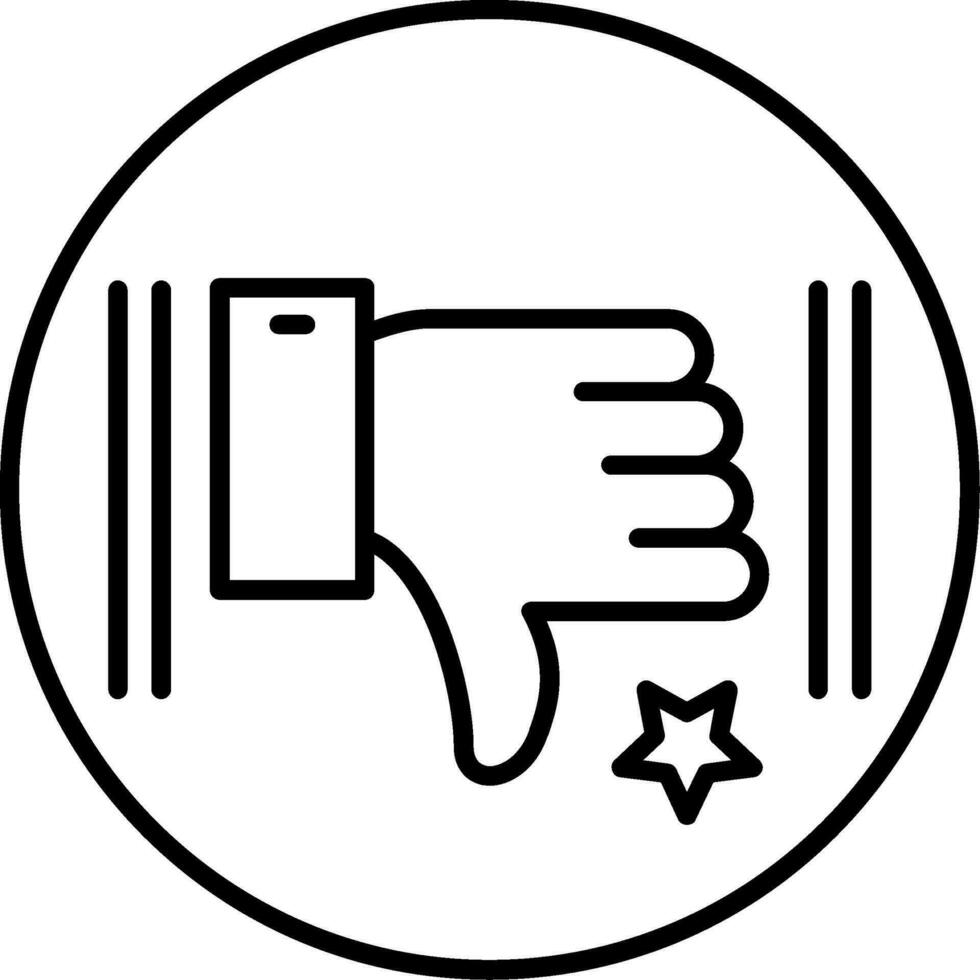 Dislike Line Icon vector