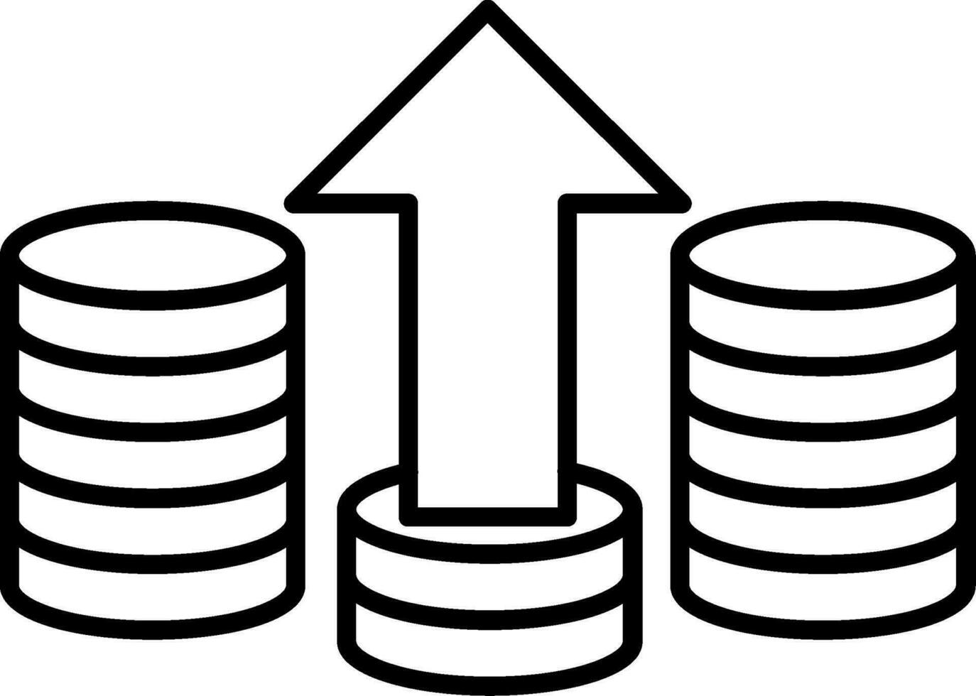 Coins Line Icon vector