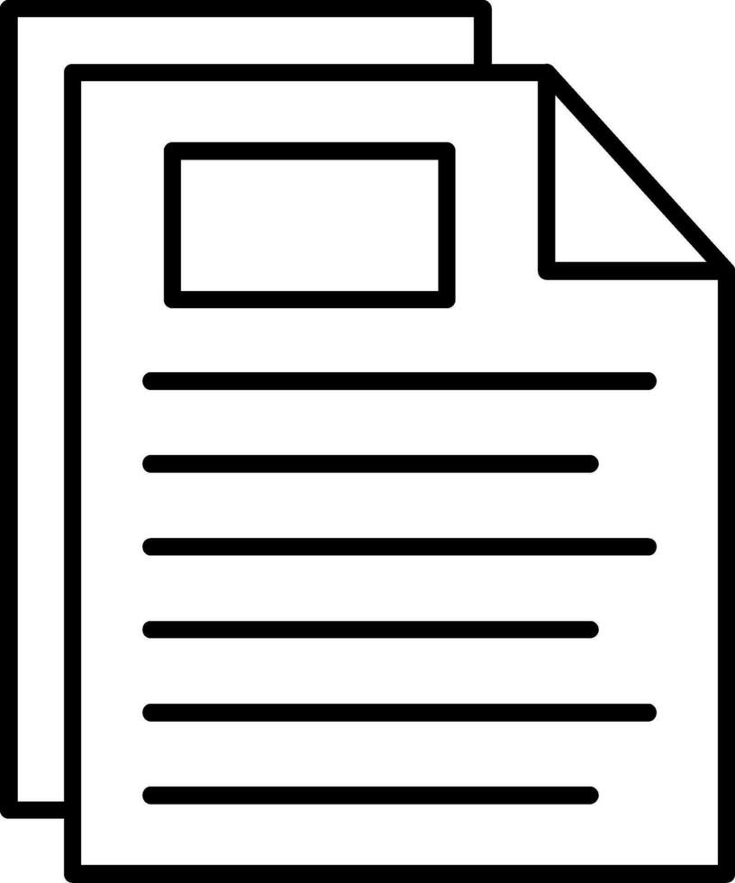 icono de línea de documento vector