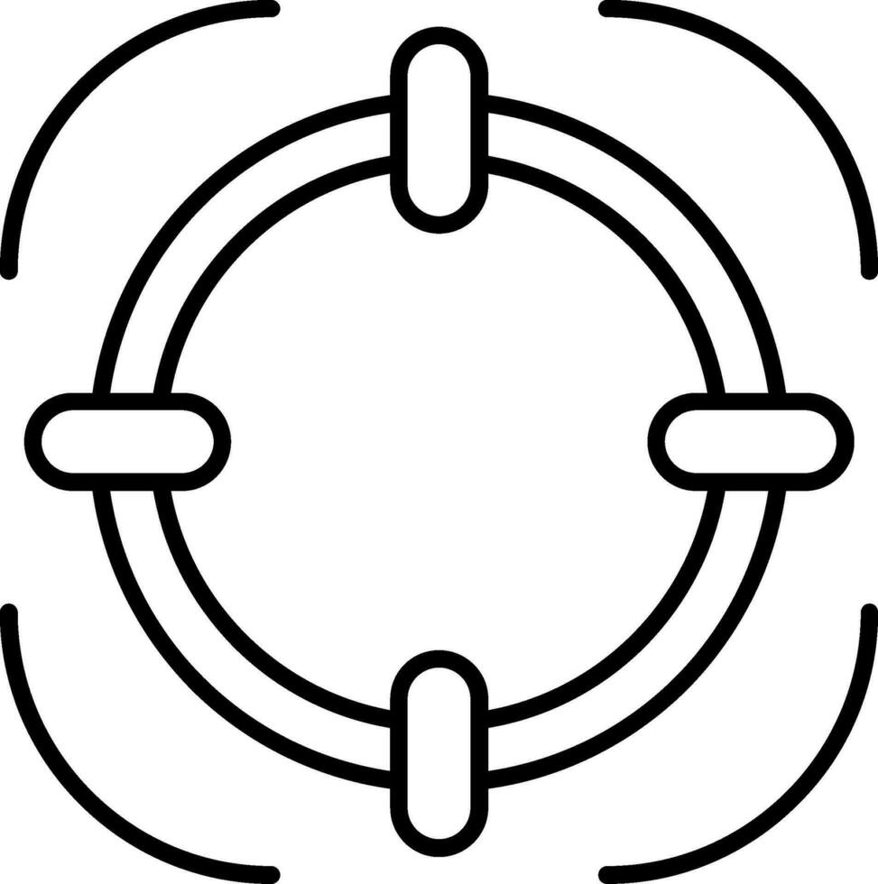 Target Line Icon vector