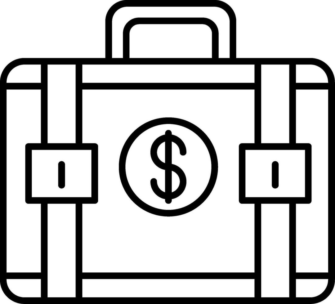 Suitcase Line Icon vector