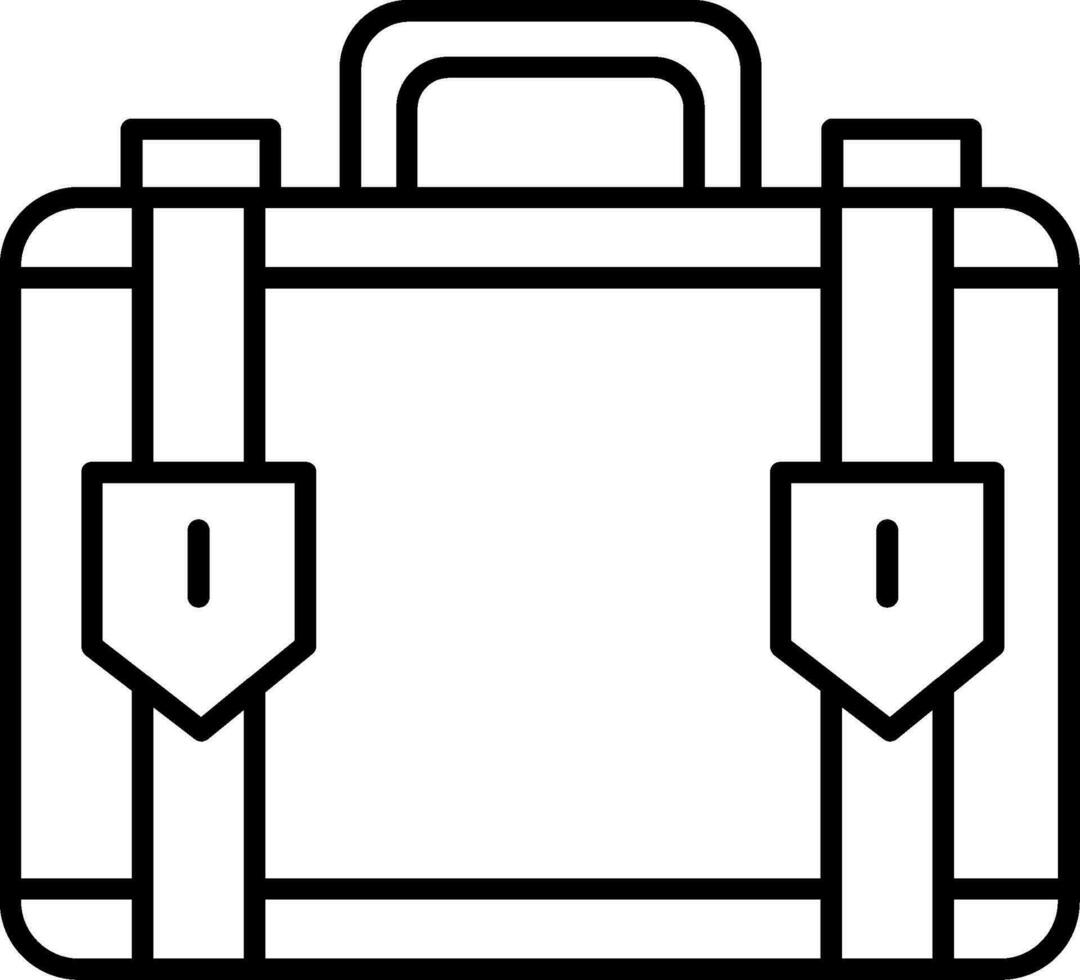 Suitcase Line Icon vector