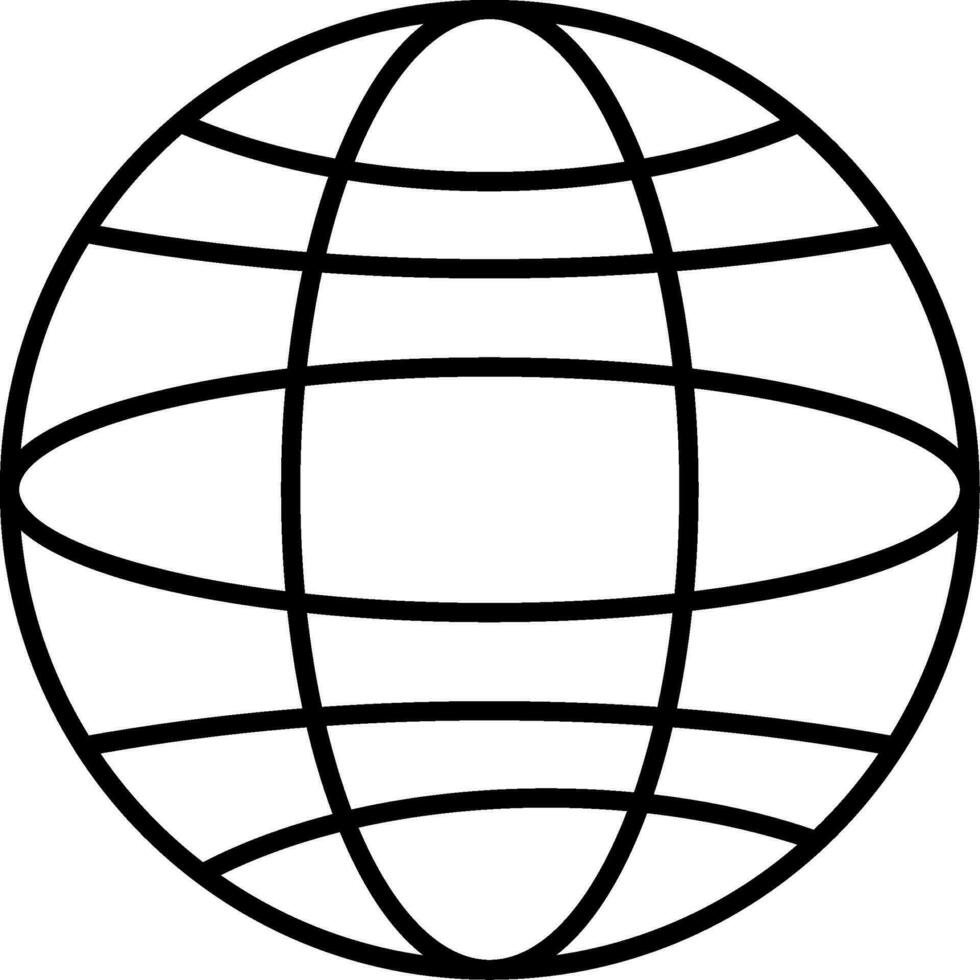 Globe Line Icon vector