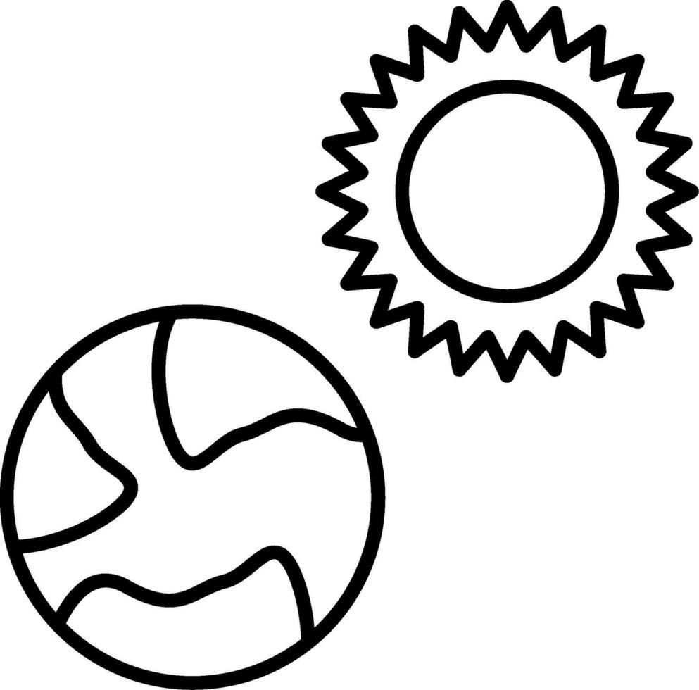 Earth Line Icon vector
