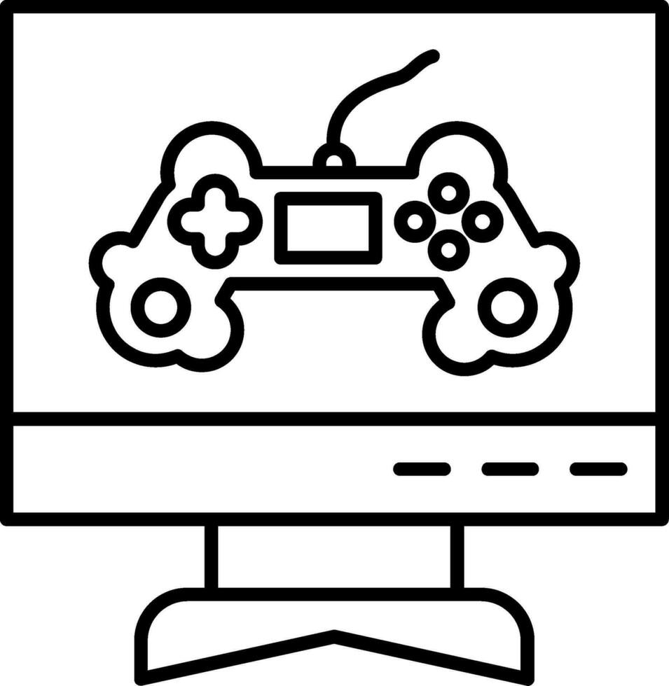 Space Gaming Line Icon vector