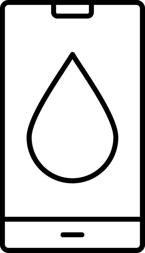 icono de línea de gota de agua vector