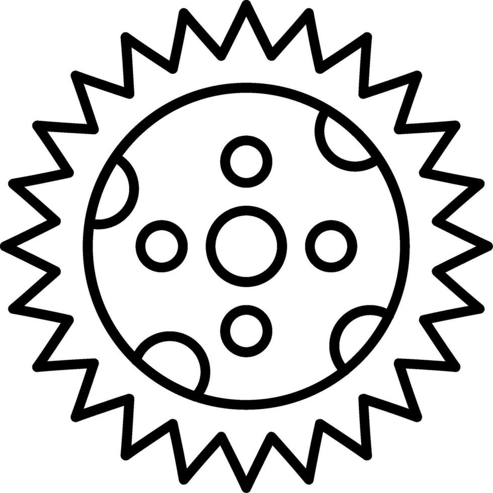 Eclipse Line Icon vector