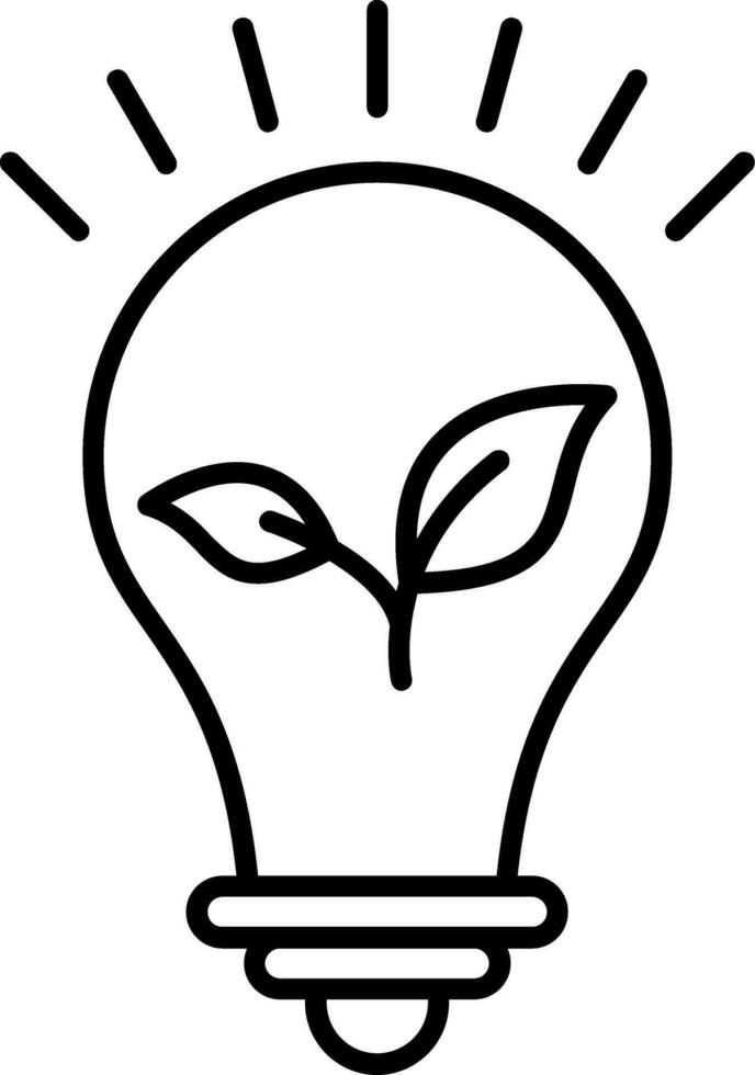 Light Bulb Line Icon vector