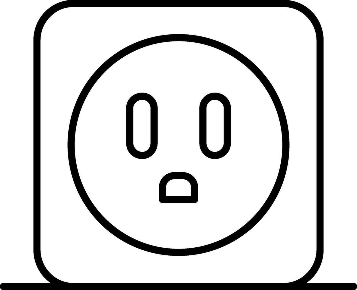 Power Socket Line Icon vector