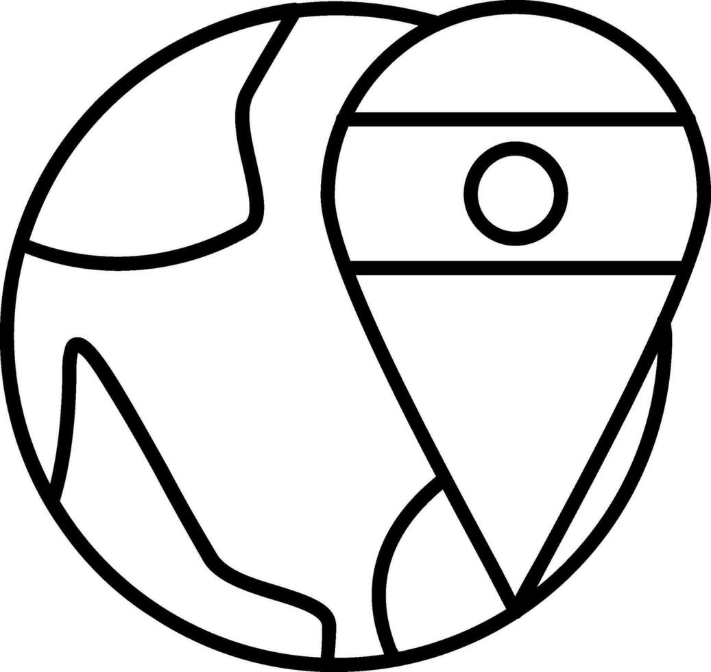Location Line Icon vector