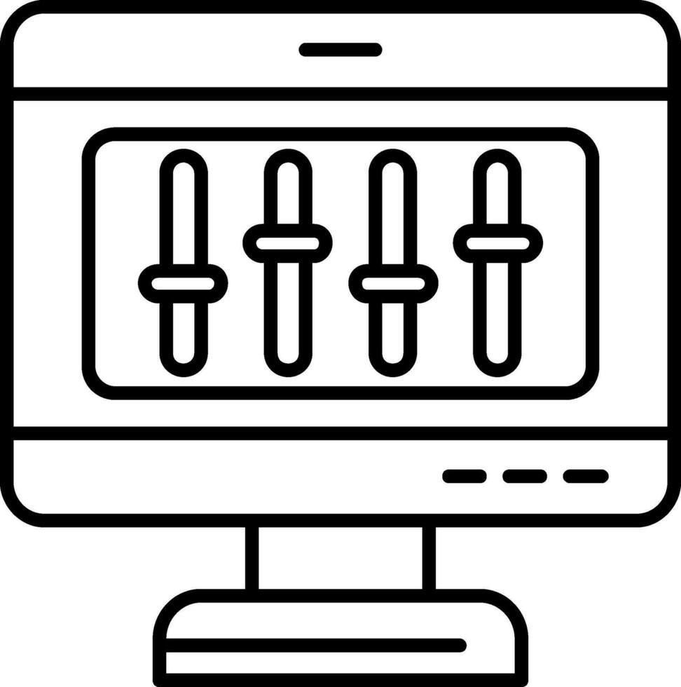 Control Line Icon vector