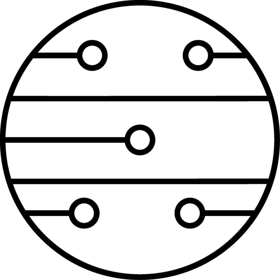 Mars Line Icon vector