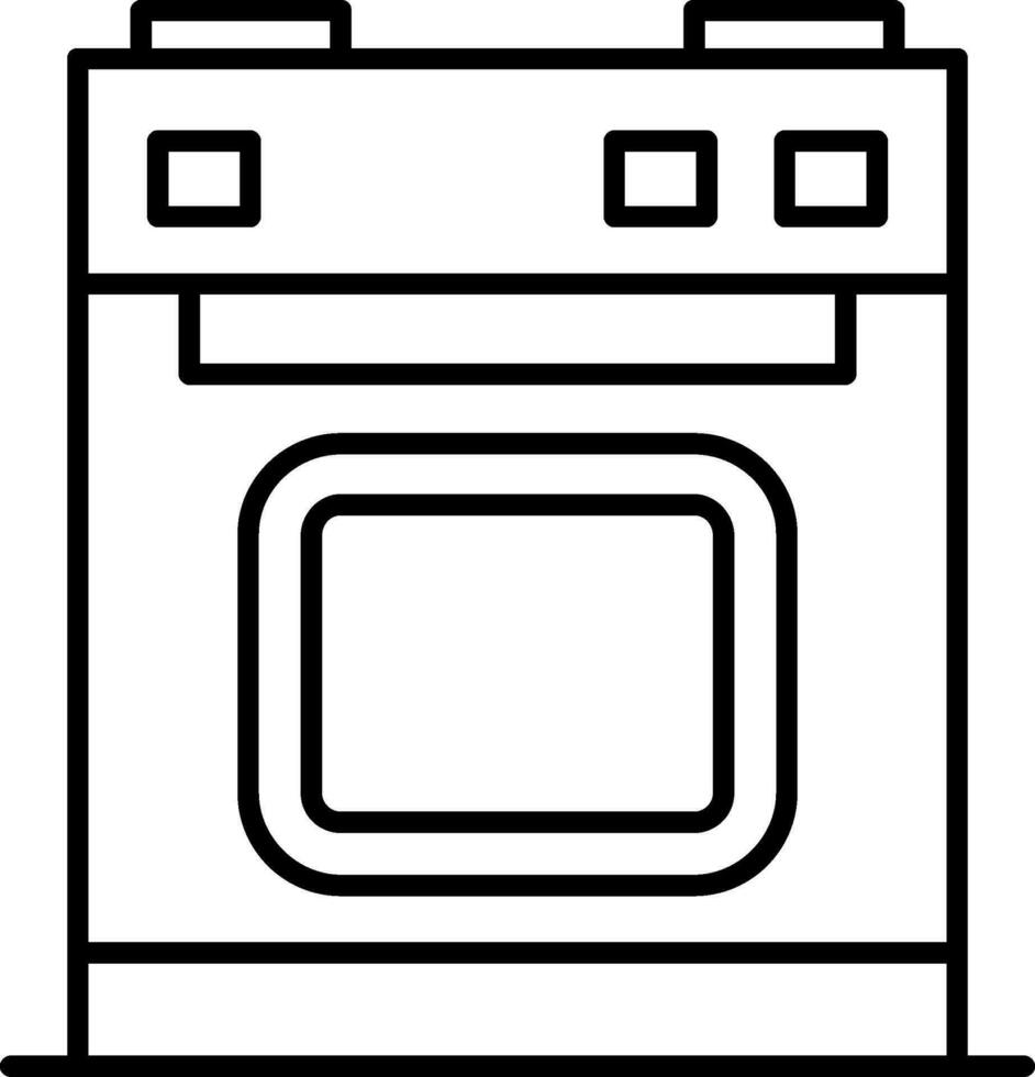 Electric Stove Line Icon vector