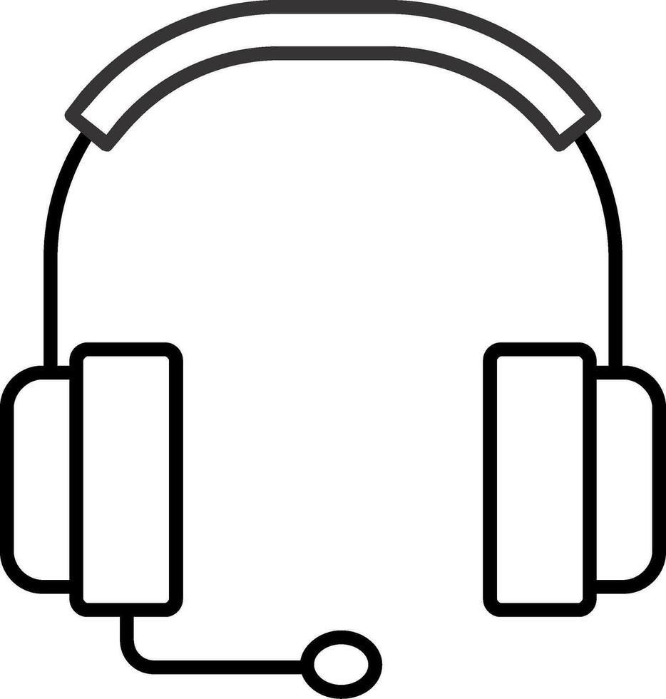 icono de línea de auriculares vector