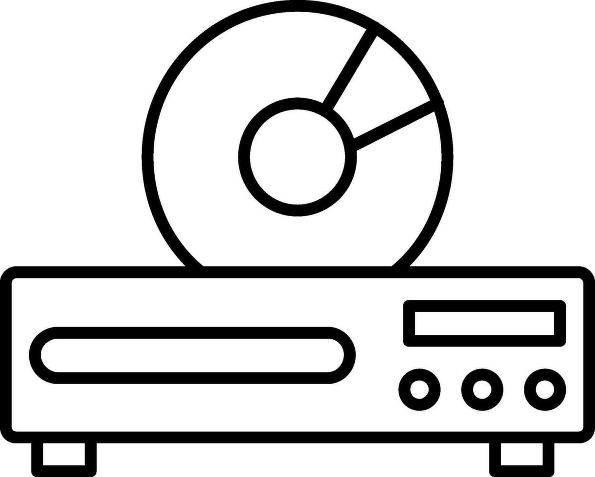 Dvd Player Line Icon vector