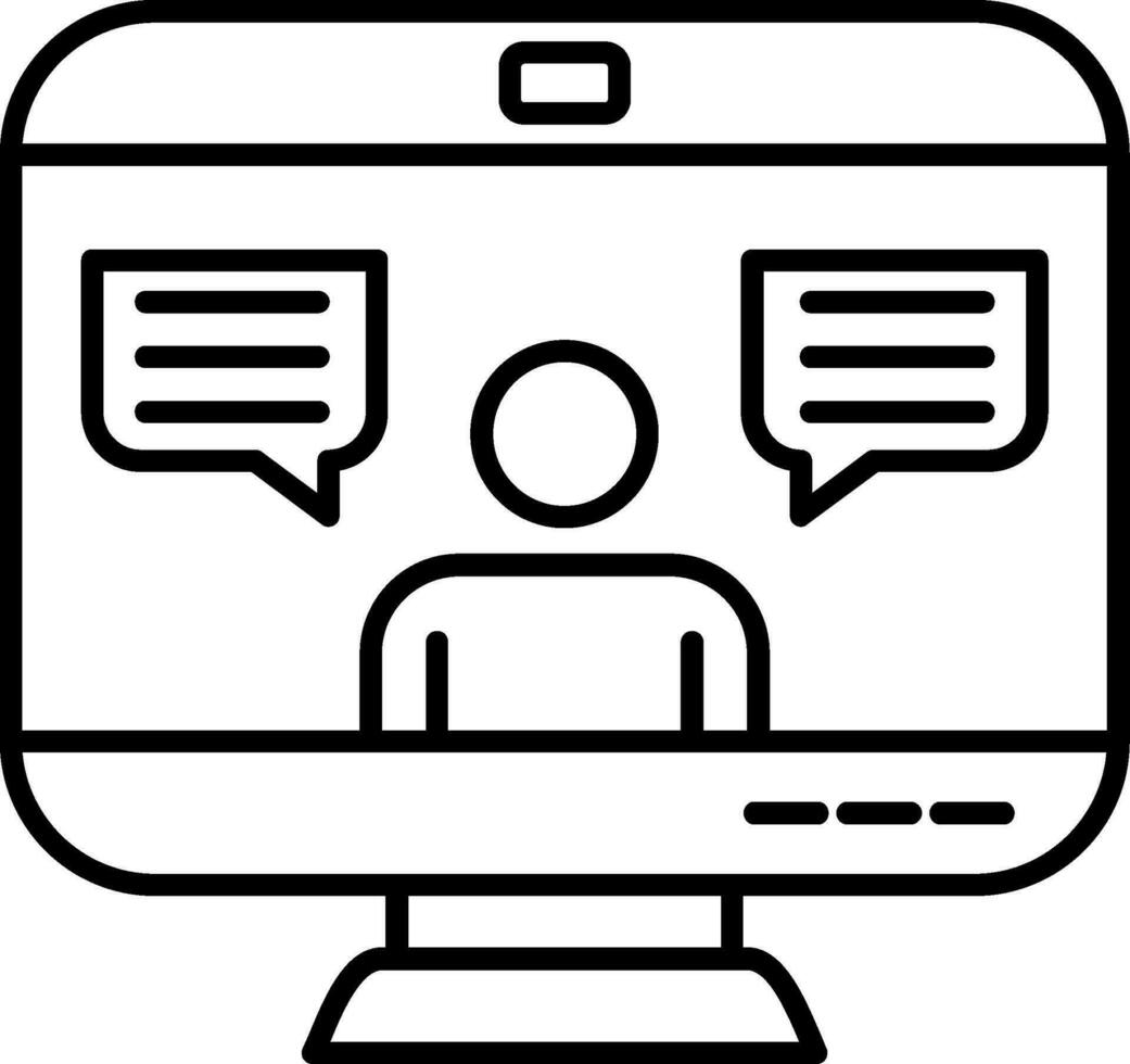 Online Chat Line Icon vector
