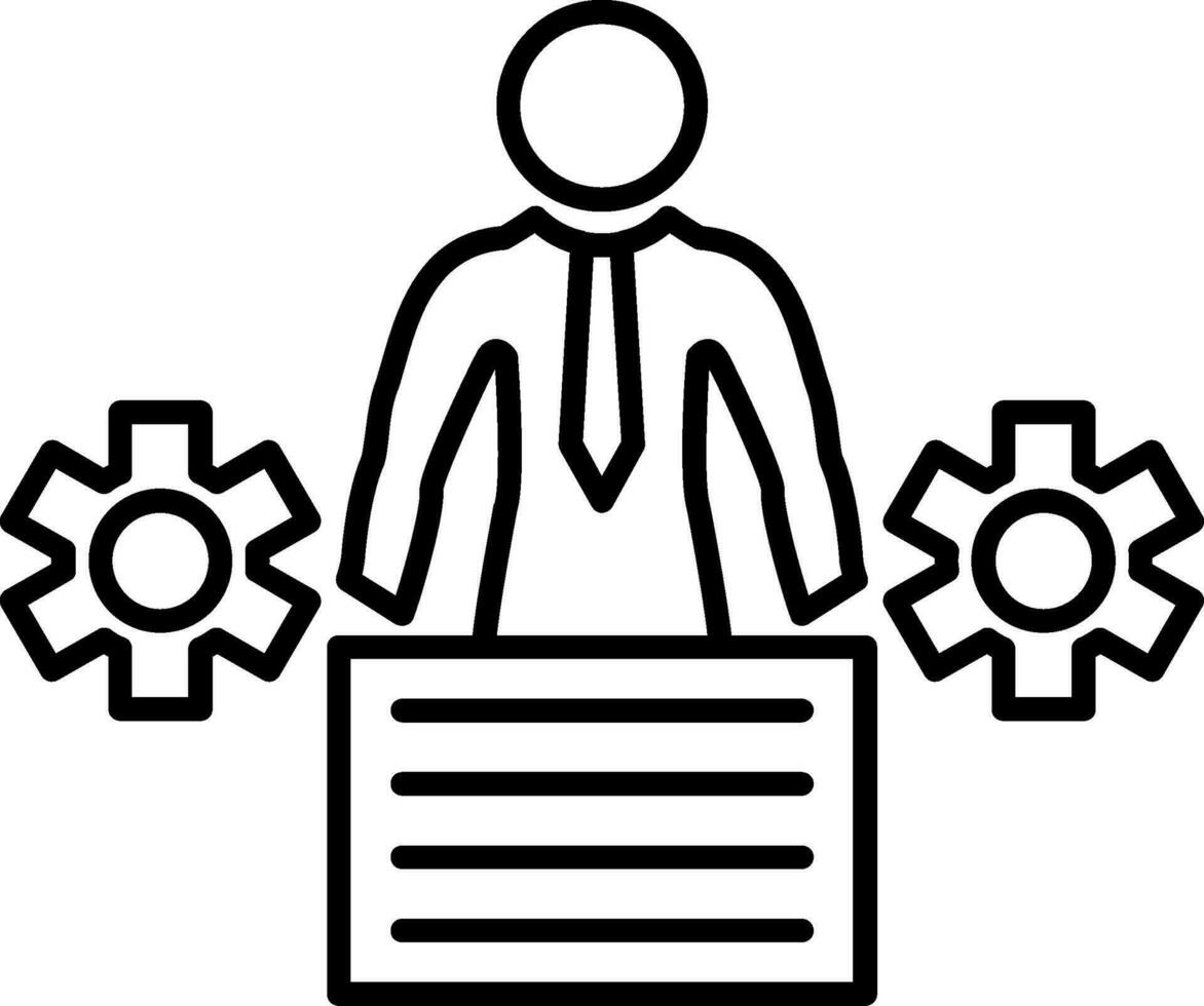 Business People Line Icon vector
