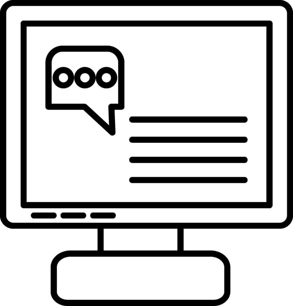 Chat Line Icon vector