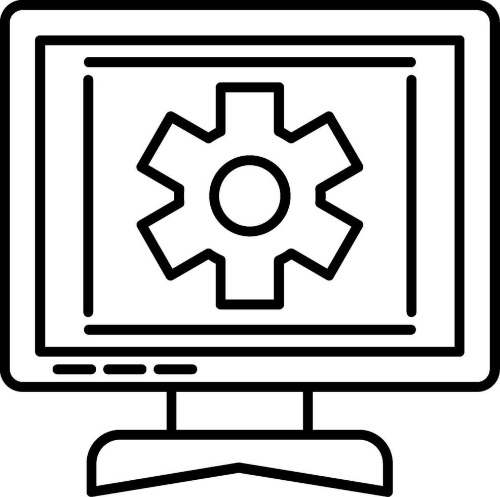 icono de línea de proceso vector