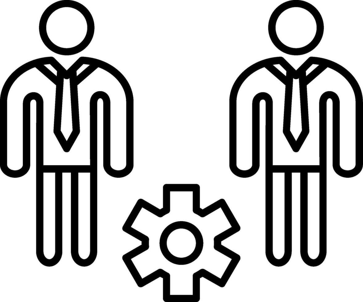 Business People Line Icon vector