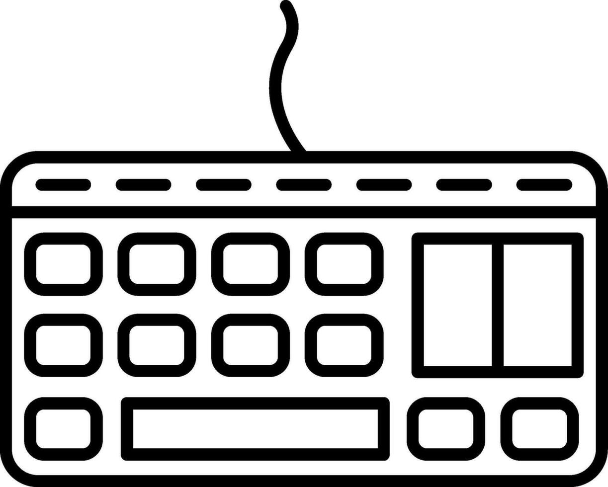 keyboard Line Icon vector