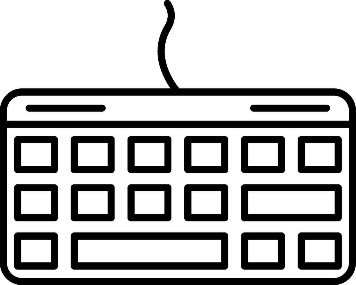 keyboard Line Icon vector