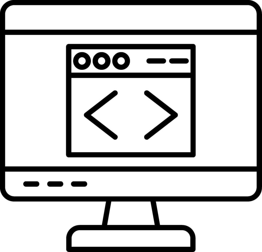 Web Line Icon vector