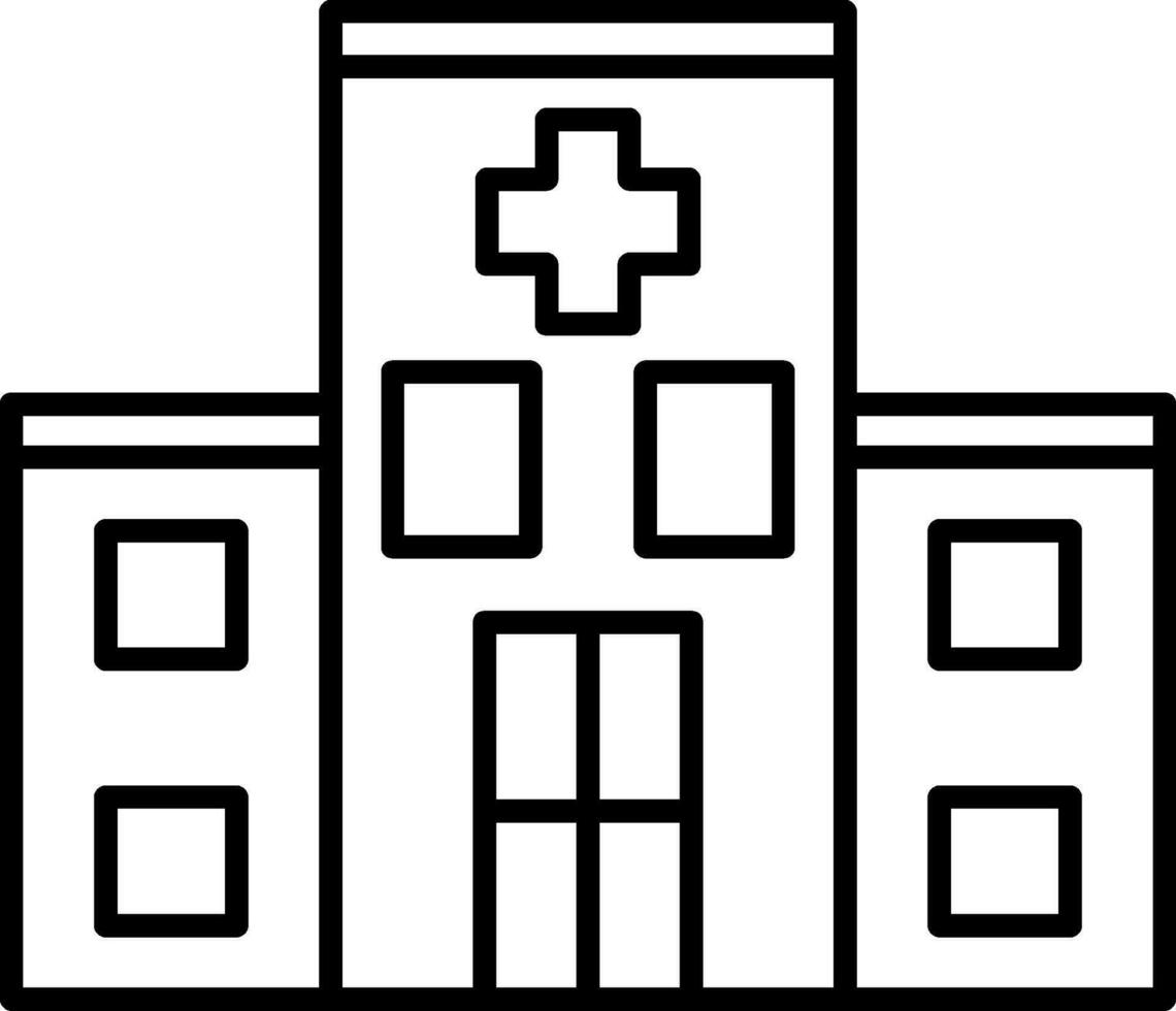 Hospital Line Icon vector