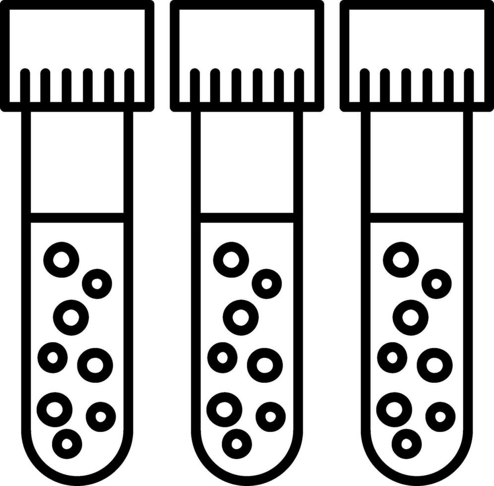 Blood Test Line Icon vector
