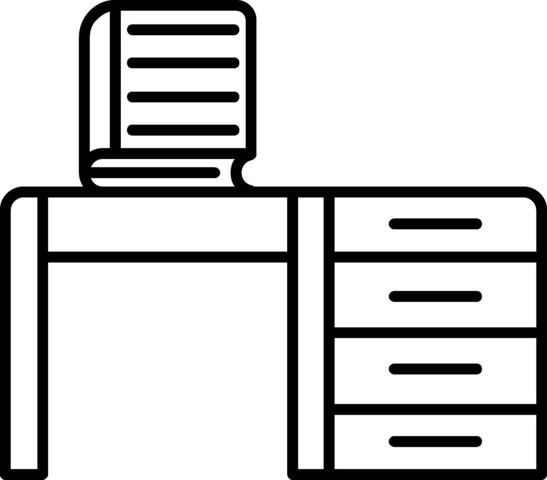 Table Line Icon vector