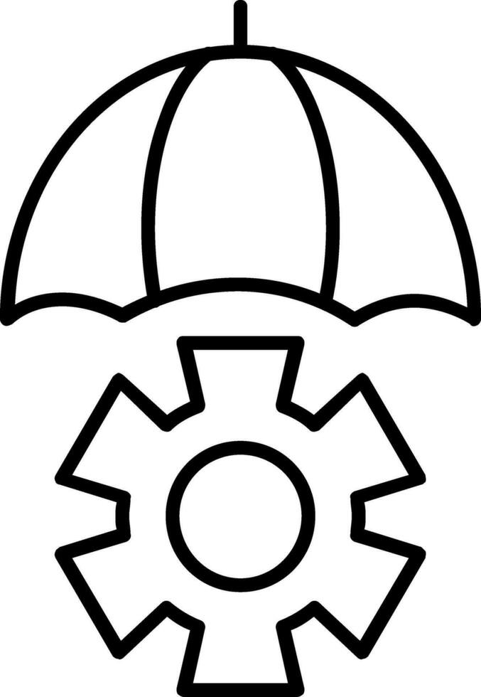 Risk Management Line Icon vector