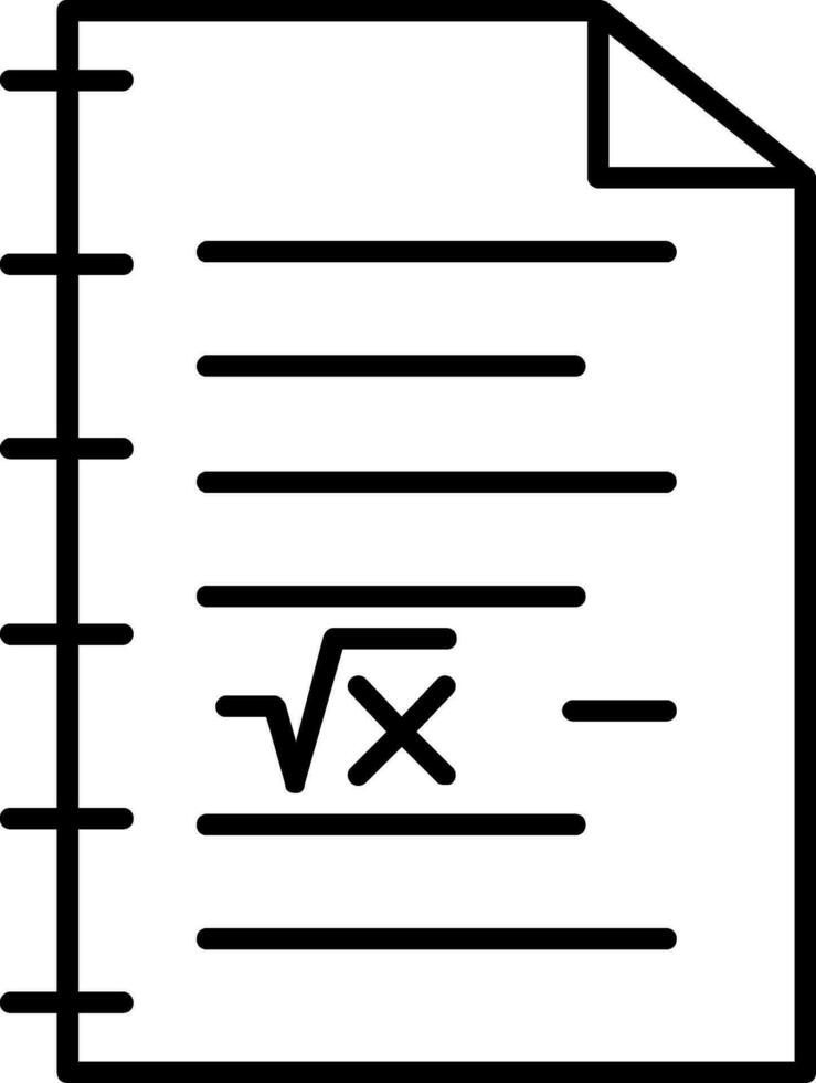 icono de línea de matemáticas vector