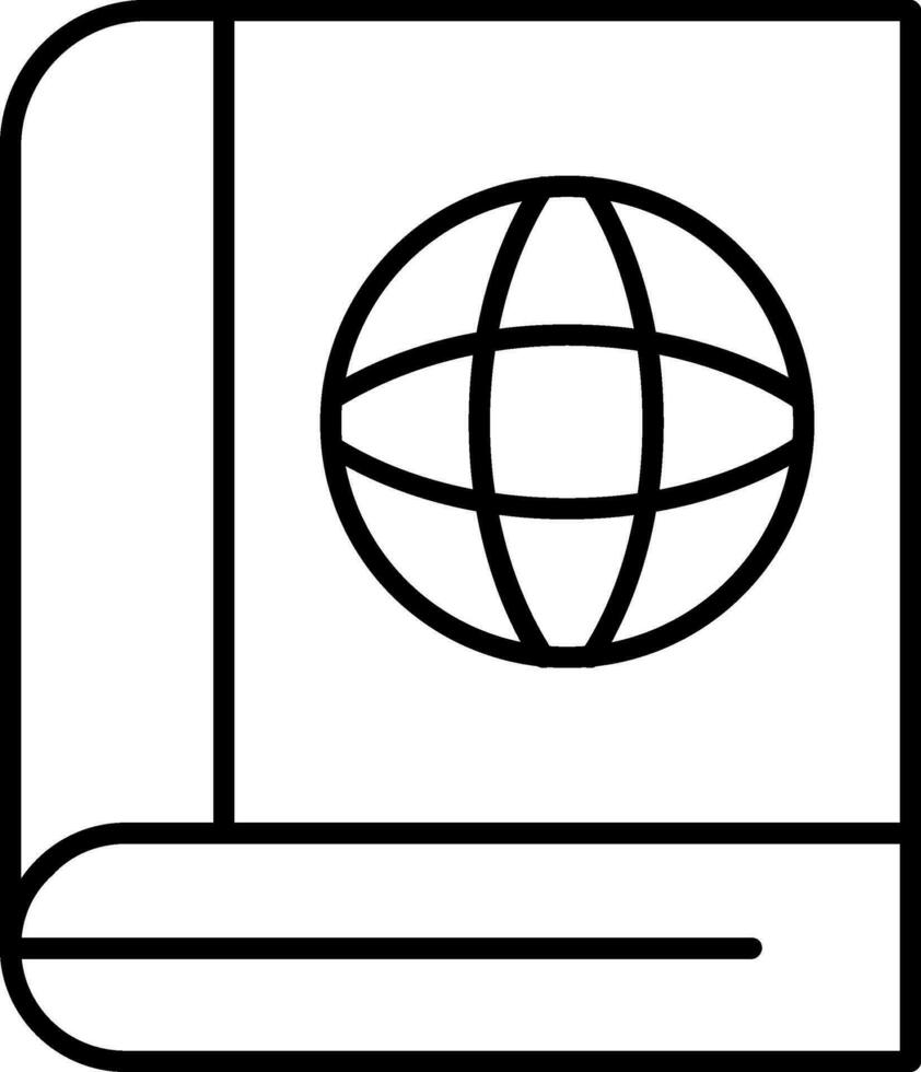 Encyclopedia Line Icon vector