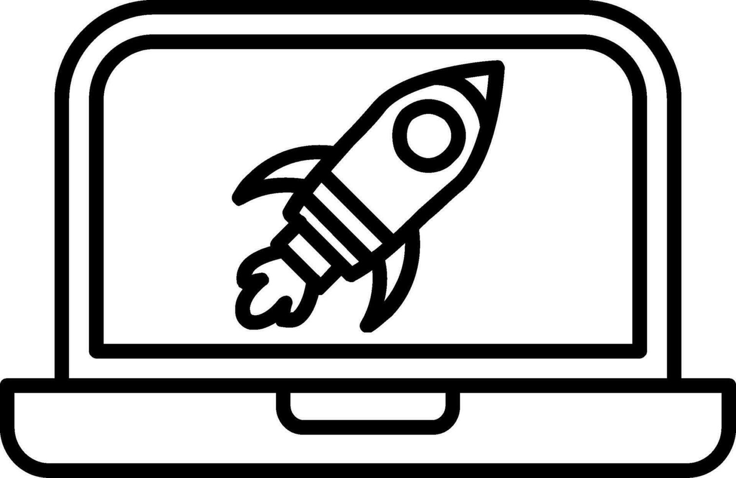 Rocket Line Icon vector