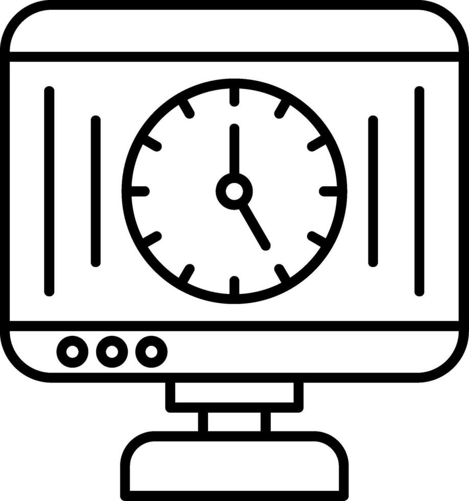 icono de la línea de gestión del tiempo vector