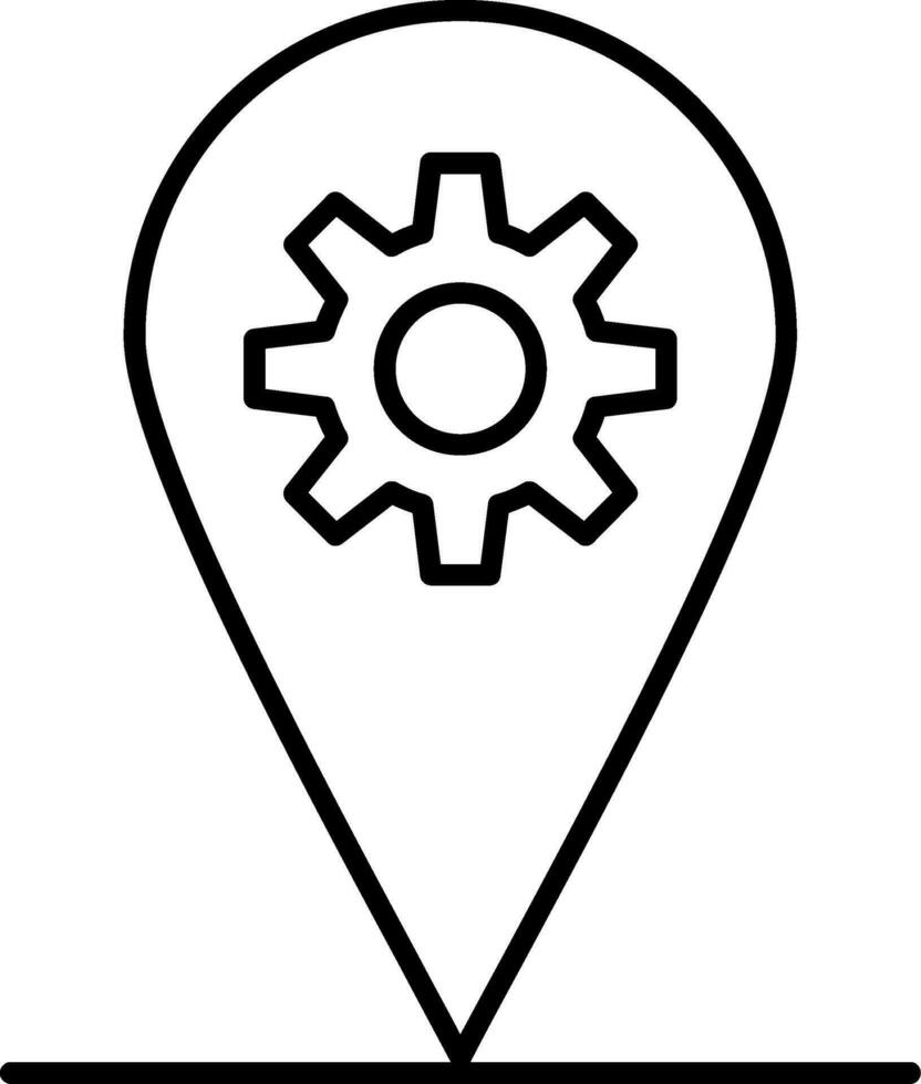 Localization Line Icon vector