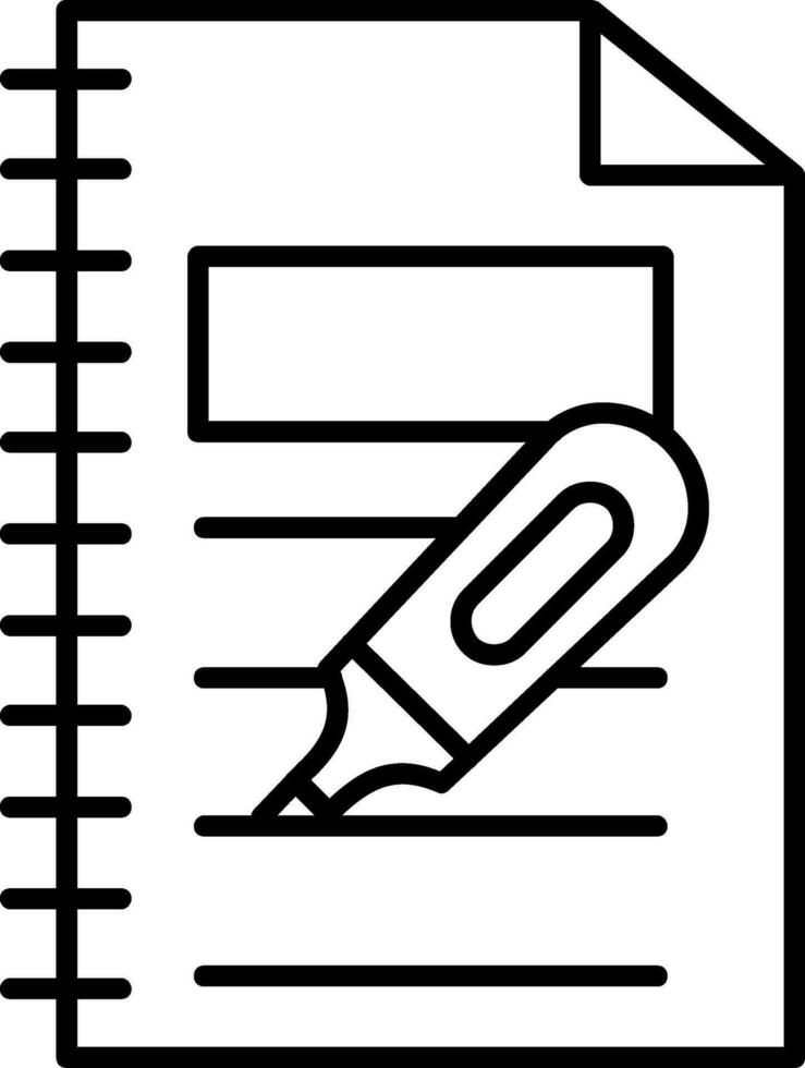 Highlighter Line Icon vector