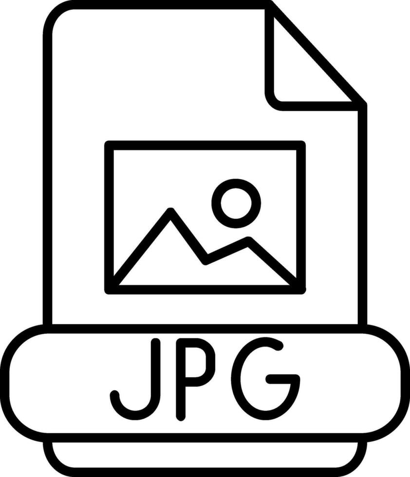 Jpg Line Icon vector