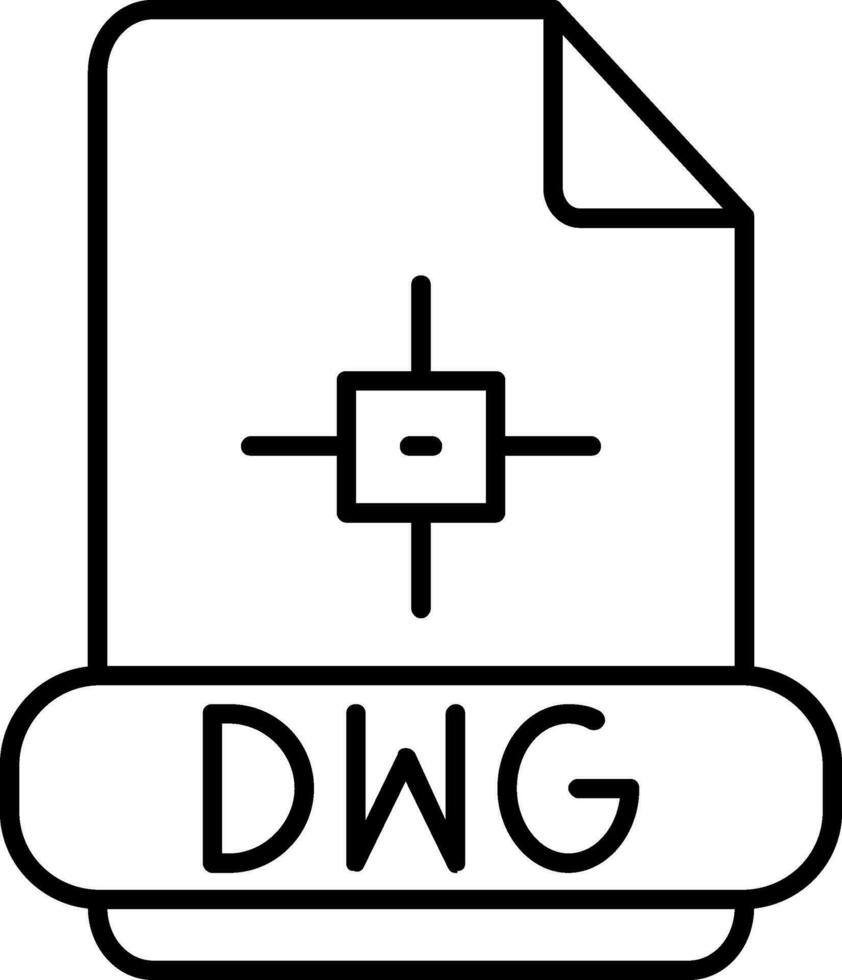 Dwg Line Icon vector