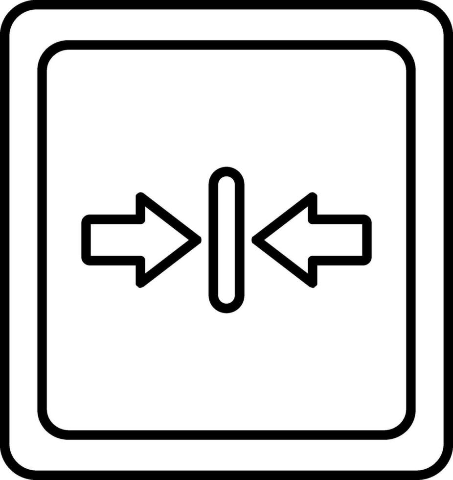 Minimize Line Icon vector