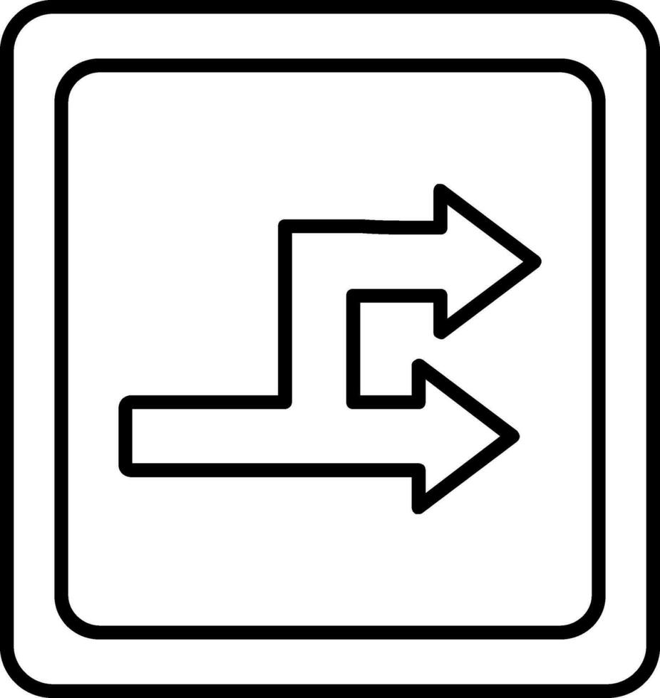 Bidirectional Line Icon vector