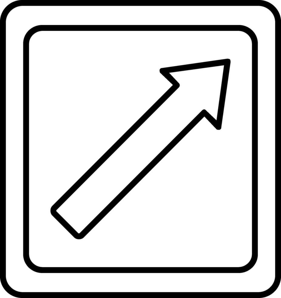 Arrow Upper Right Line Icon vector